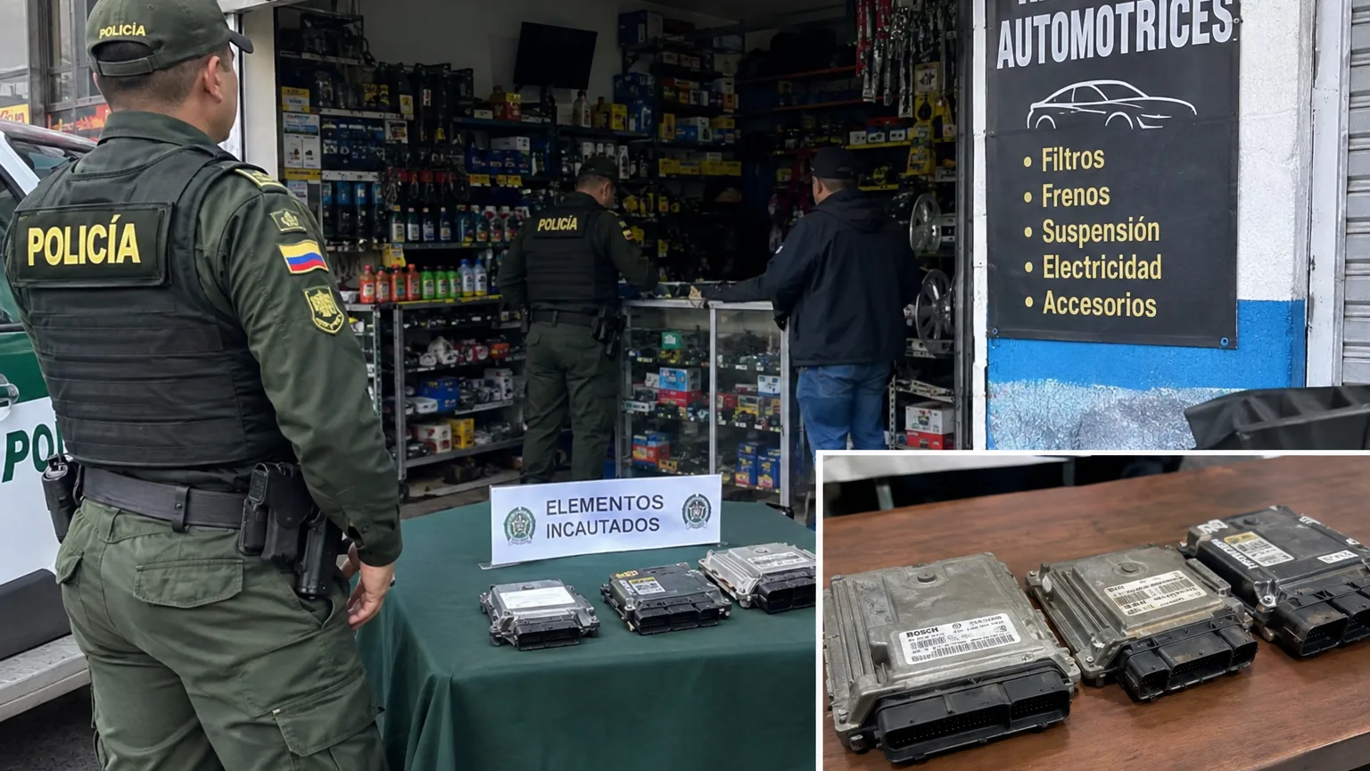 Policía incauta tres computadores de vehículos y suspende un negocio en Pasto