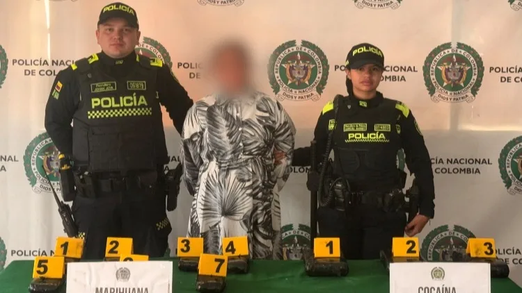 Capturan a mujer que pretendía transportar estupefacientes adheridos a su cuerpo