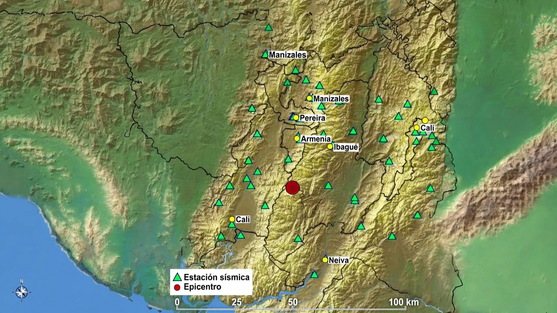 Temblor de 4,0 sacudió Chaparral, Tolima, en madrugada de hoy