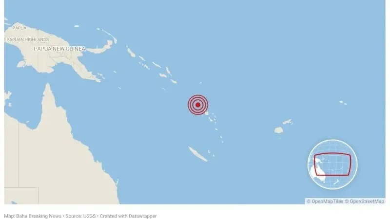 Terremoto de magnitud 6.9 se registra en el Pacífico frente a Vanuatu
