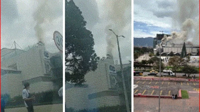 Incendio en el CC Gran Estación en la Calle 26 con carrera 60 al occidente de Bogotá