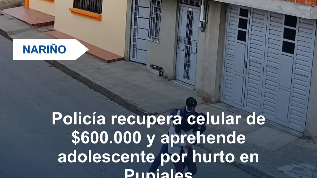 Recuperan celular avaluado en $600.000 y aprehenden a un adolescente por presunto hurto
