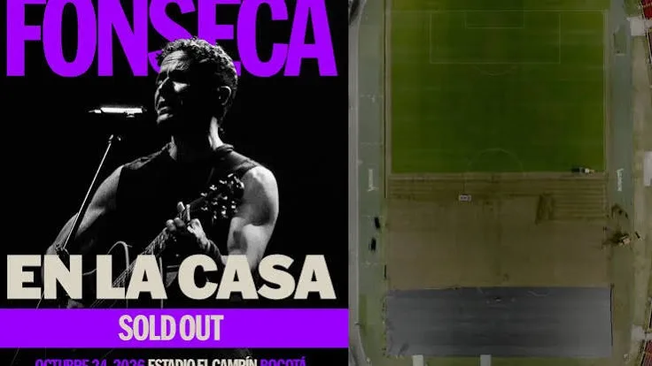 Fonseca confirma nueva sede para su concierto en Bogotá.