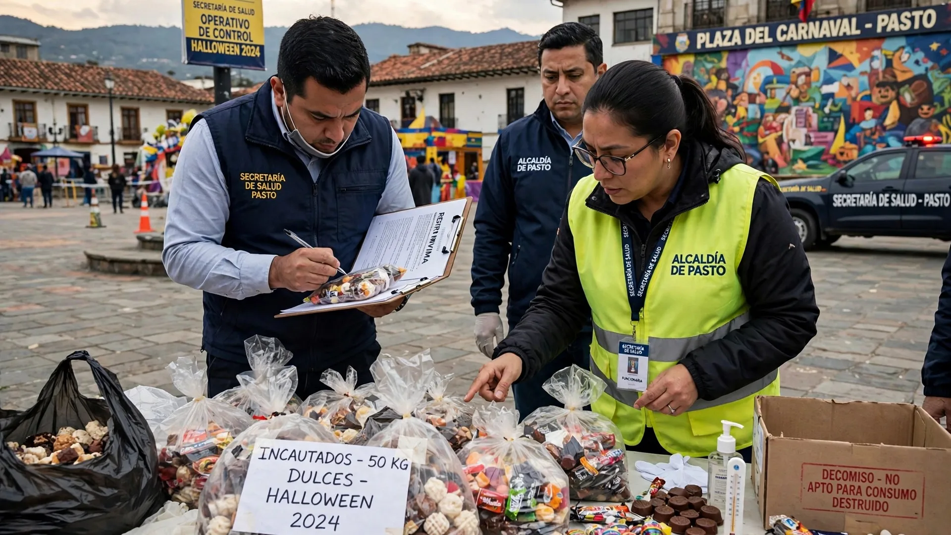 Alcaldía de Pasto destruye 50 kilos de dulces por Halloween