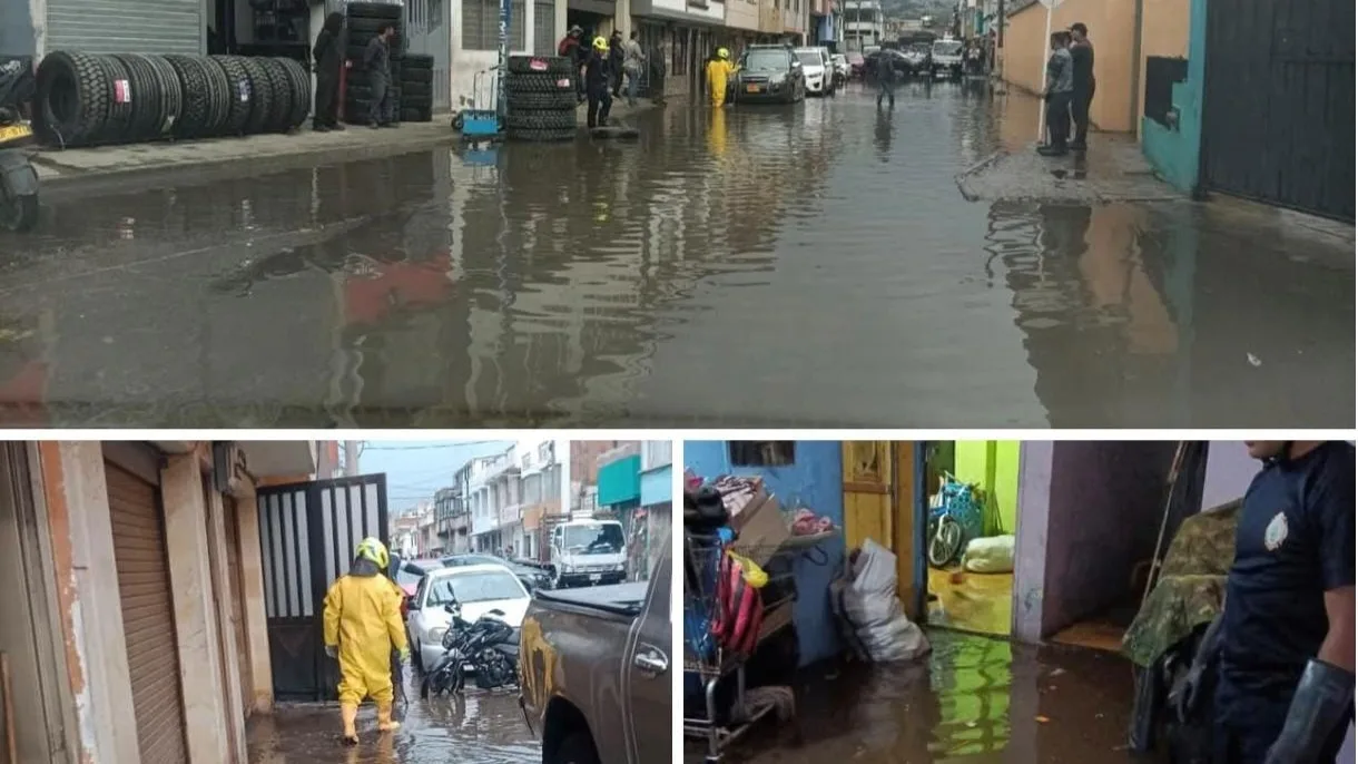 Fuertes lluvias provocaron inundaciones y el colapso de un muro en Pasto