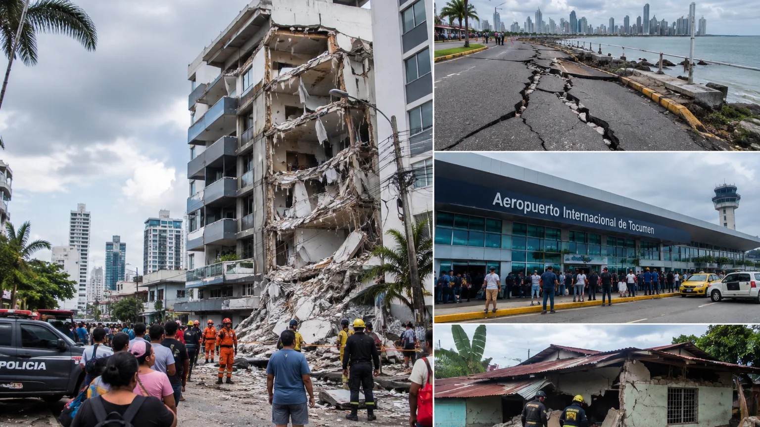 Fuerte terremoto de magnitud 7,6 sacude Panamá y provoca evacuaciones