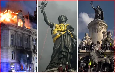 Marianne, símbolo de Francia, estandarte de las protestas