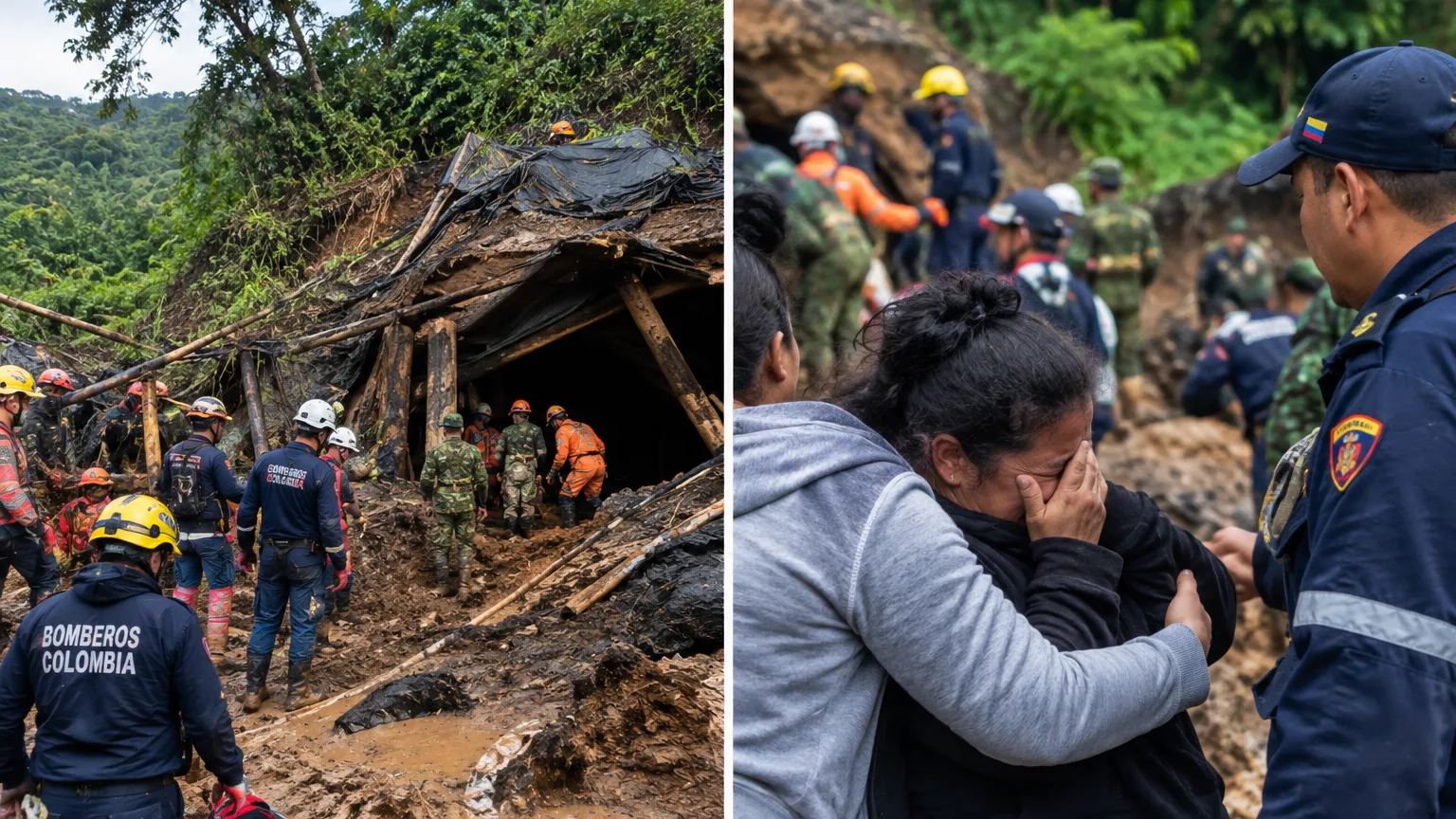 Tragedia en Nariño: derrumbe de una mina ilegal deja 14 muertos y siete heridos