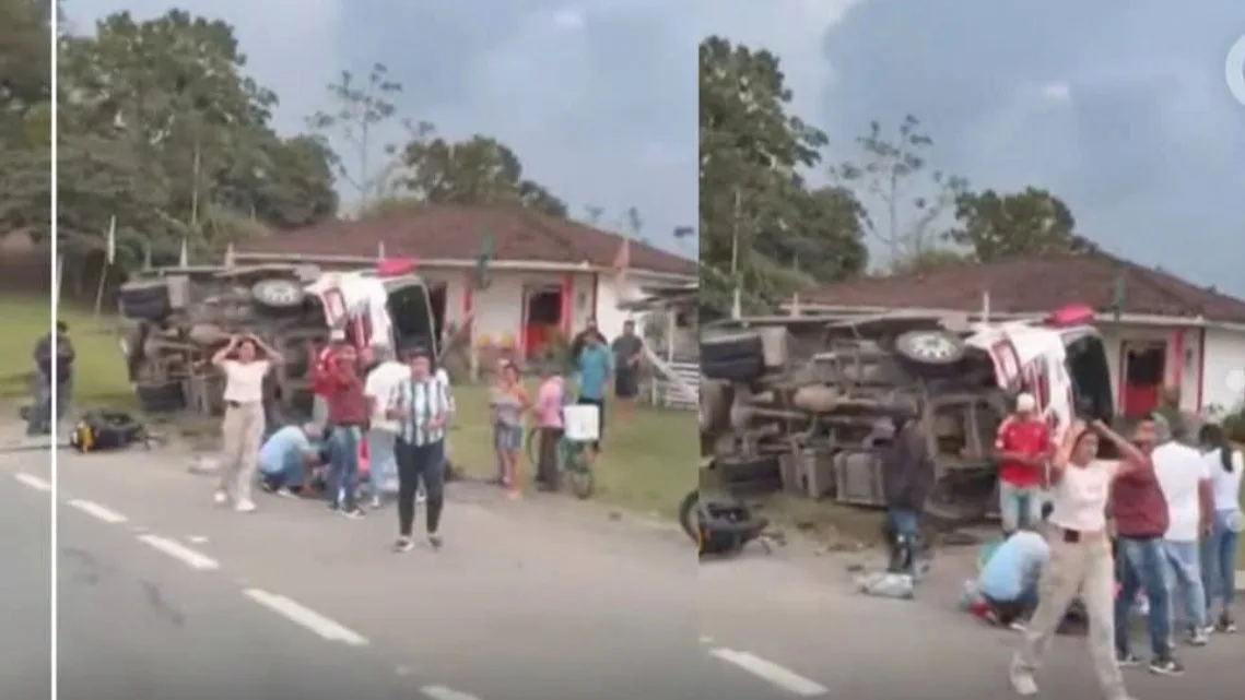 Siniestro vial en la vía Panamericana, sector de Tunía, Cauca deja personas lesionadas