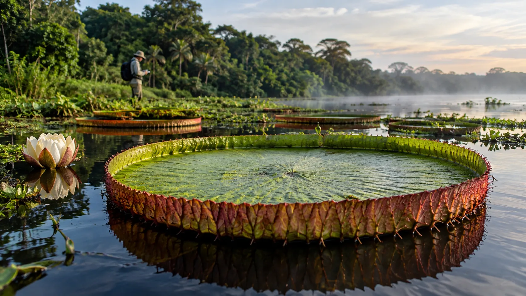 Descubren en Colombia una nueva especie de lirio de agua gigante que busca sobrevivir