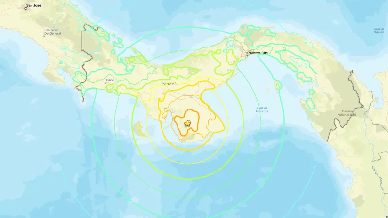 sismo panama usgs