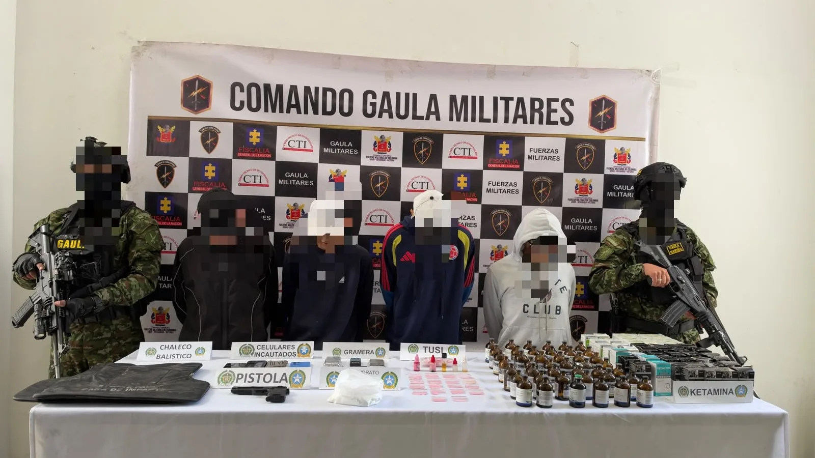 Ejército y autoridades capturan a presuntos integrantes de una red transnacional en Nariño