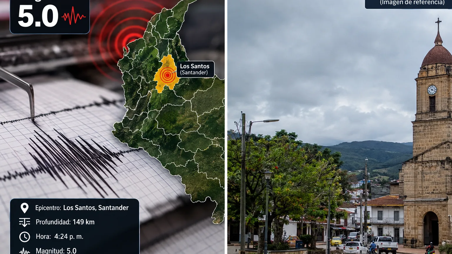 Sismo de magnitud 5,0 sacudió a Colombia y se sintió en varias regiones