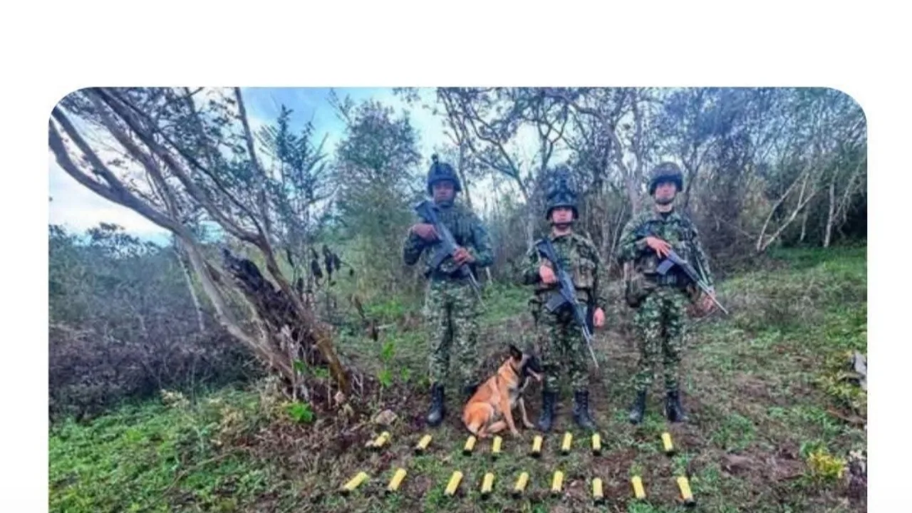 ¡Golpe en Nariño! Destruyen 35 granadas artesanales para drones en El Peñol