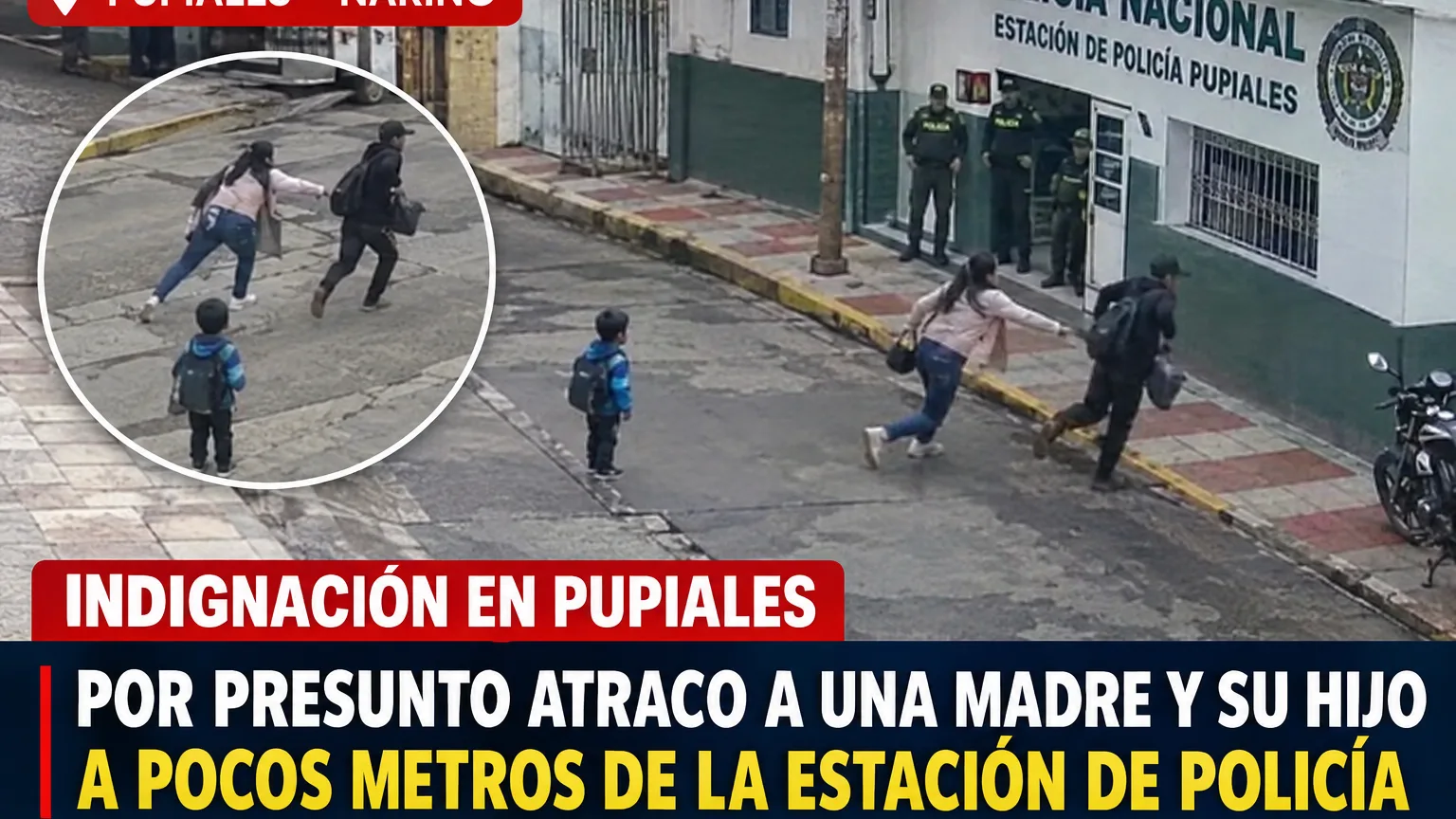 Indignación en Pupiales por presunto atraco a una madre y su hijo cerca de la estación de