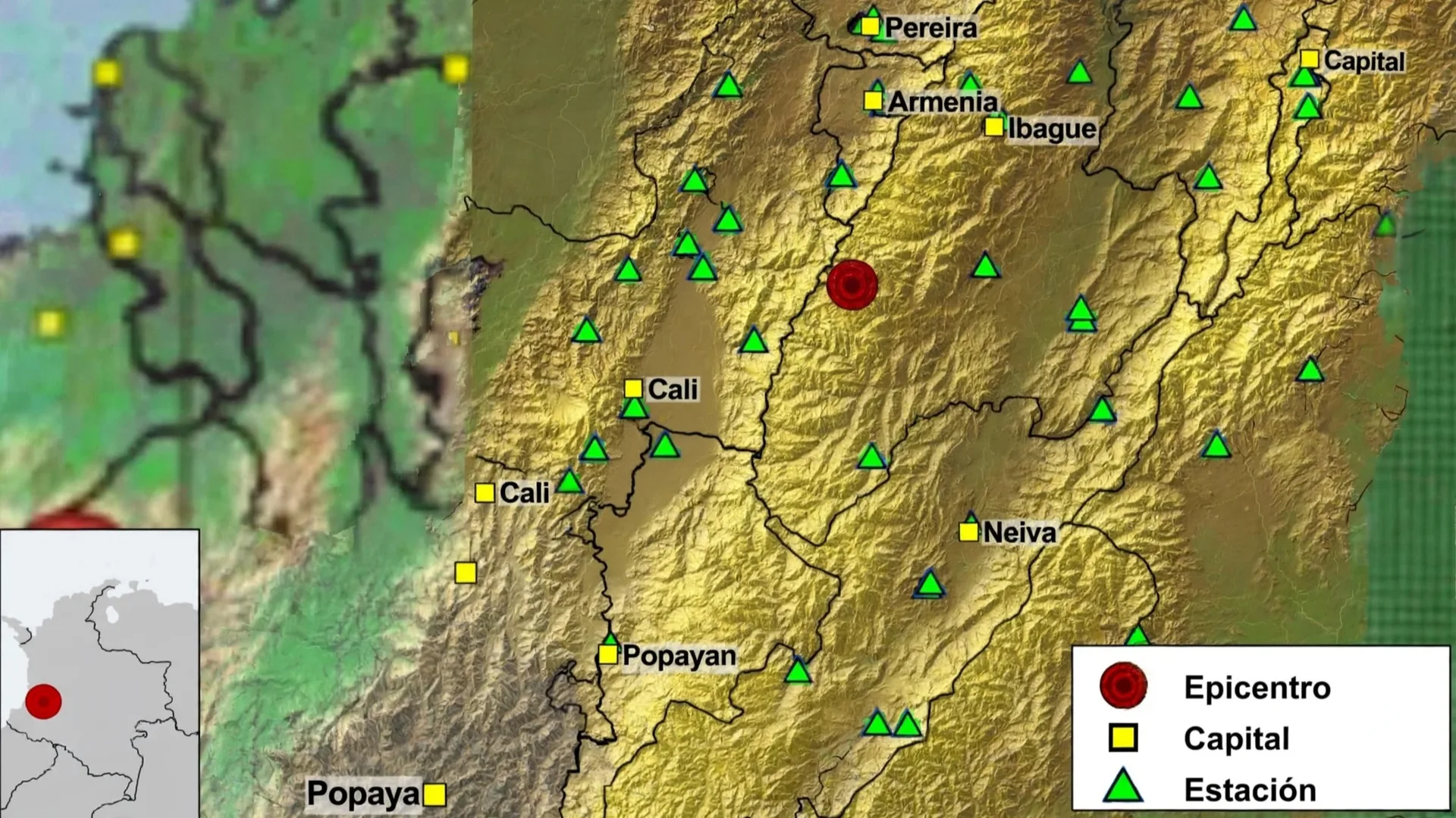 Temblor en Colombia con epicentro en Chaparral-Tolima en madrugada