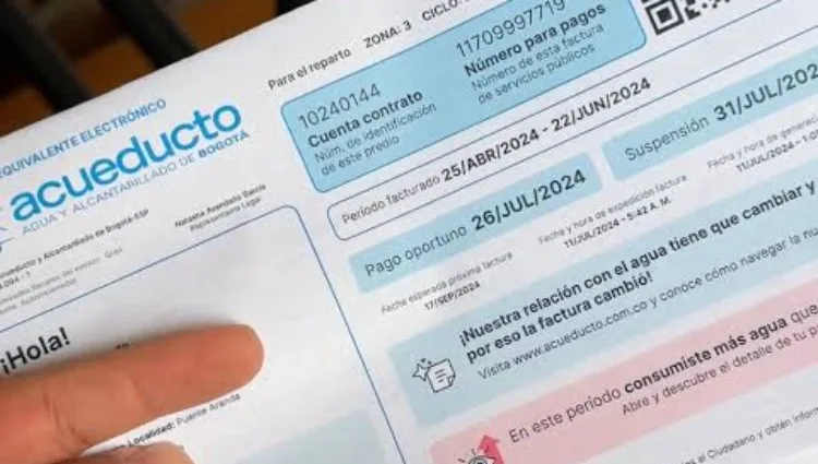 Aplicación del nuevo marco tarifario de las facturas del acueducto en Bogotá