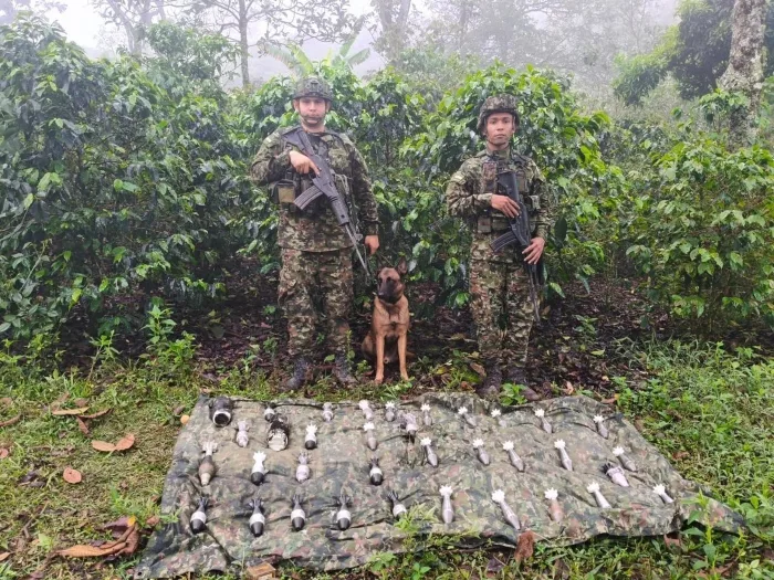 Destruccion de explosivos en Cauca