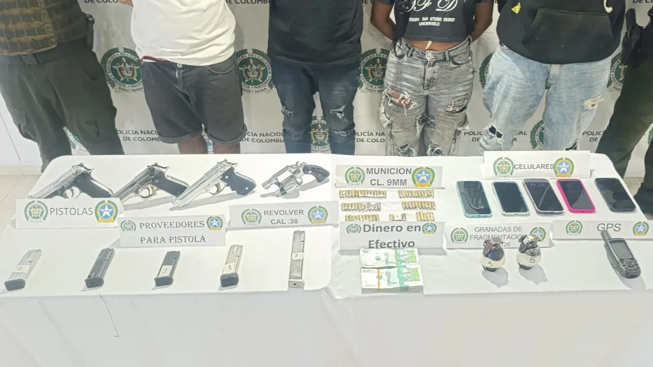 Cuatro personas fueron capturadas en Ancuya con armas, granadas y $12,6 millones.