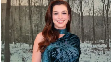 Anne Hathaway lleva la moda colombiana a CBS Mornings con un diseño de Silvia Tcherassi