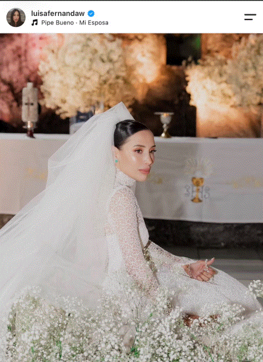 Luisa Fernanda W sorprendió con un vestido de novia de lujo esta sería la millonaria cifra