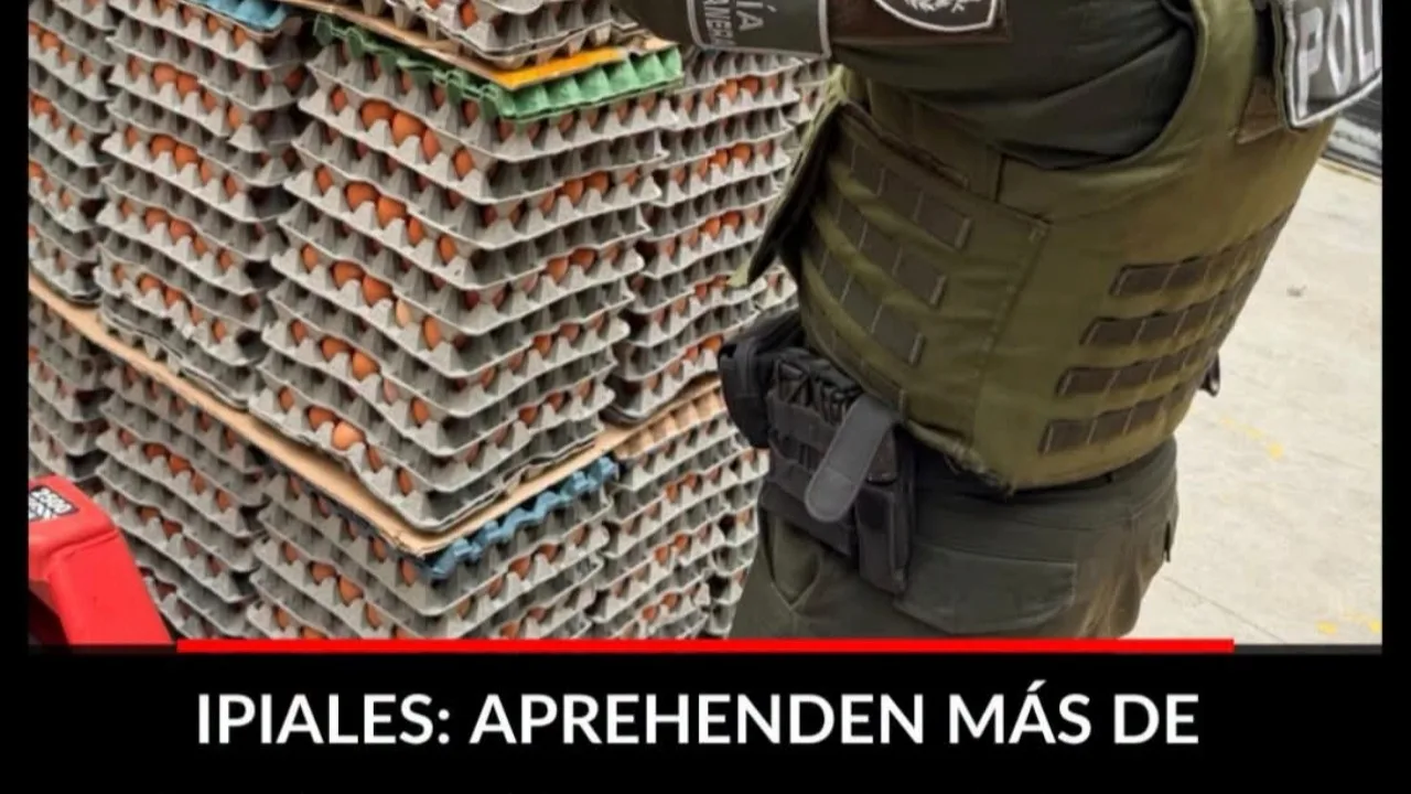 Más de 149.000 unidades de huevos, avaluadas comercialmente en más de $52 millones