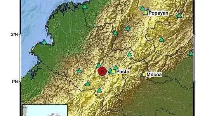 Reportan sismo en la zona de influencia del volcán Galeras, en Nariño