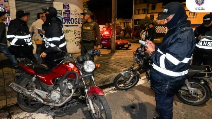 ¡Operativo en Pasto dejó 28 motos inmovilizadas! Autoridades intensifican controles viales