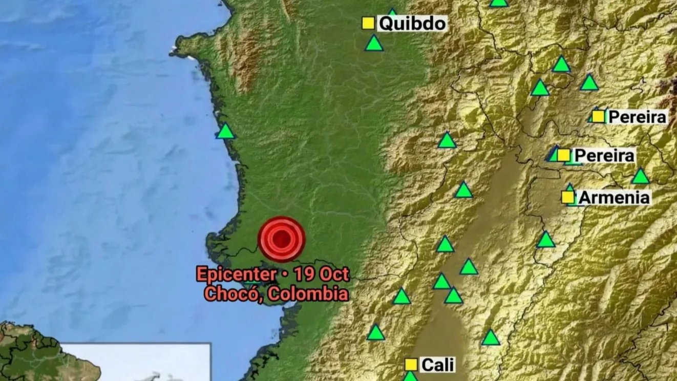 Temblor de magnitud 3,0 sacudio Docordo Choco la noche de este lunes 19 de octubre SGC