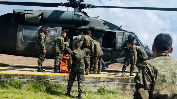 Helicóptero Black Hawk del Ejército se accidenta en Inzá, Cauca: todos sobreviven