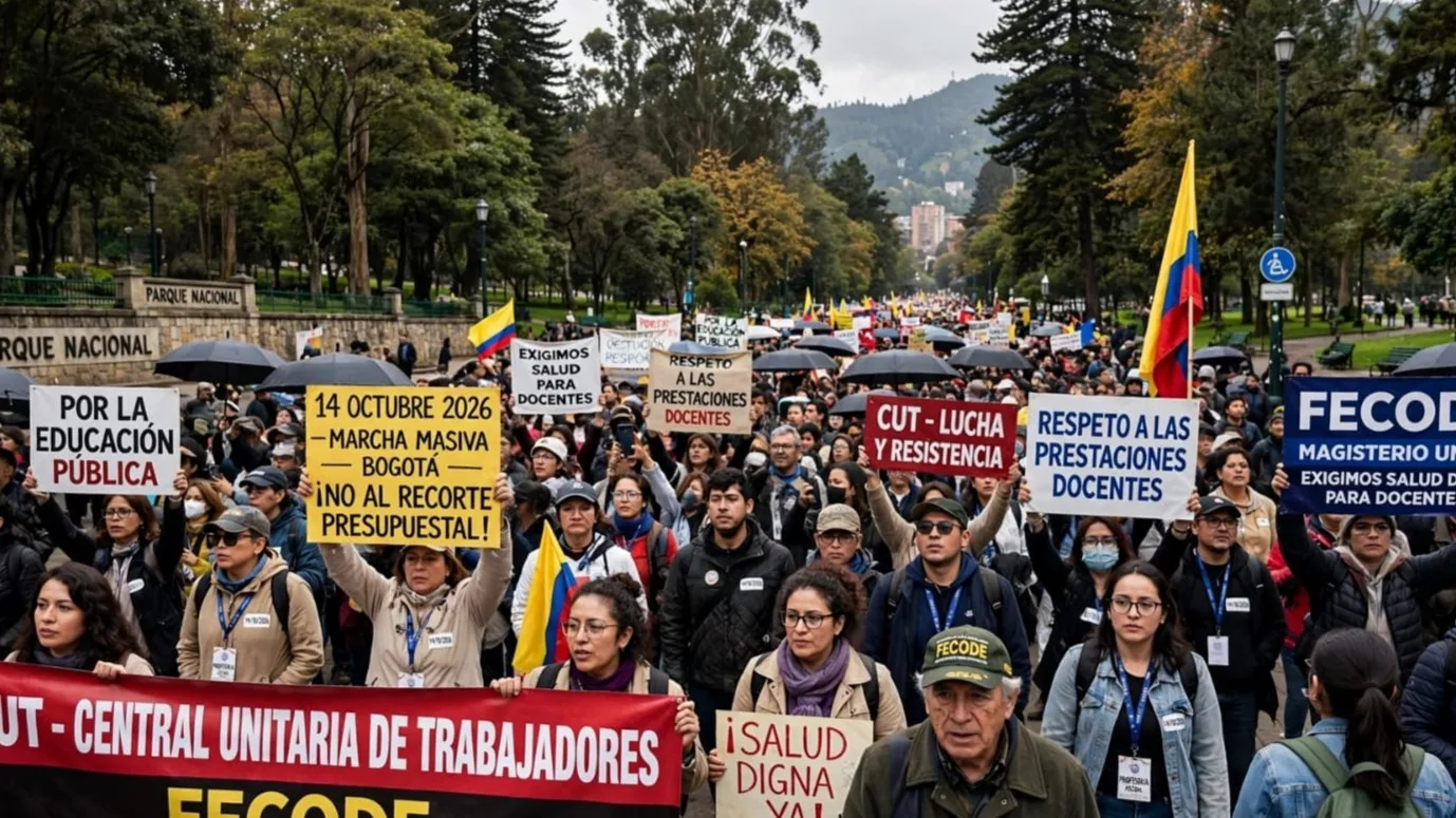 Marchas 14 de octubre en vivo: arranca paro nacional contra De la Espriella