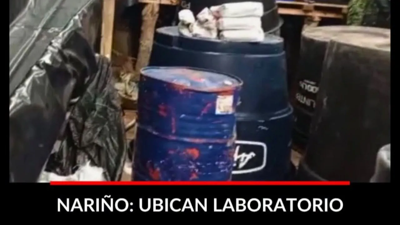 ¡Golpe al narcotráfico! Hallan laboratorio de cocaína en Taminango, Nariño