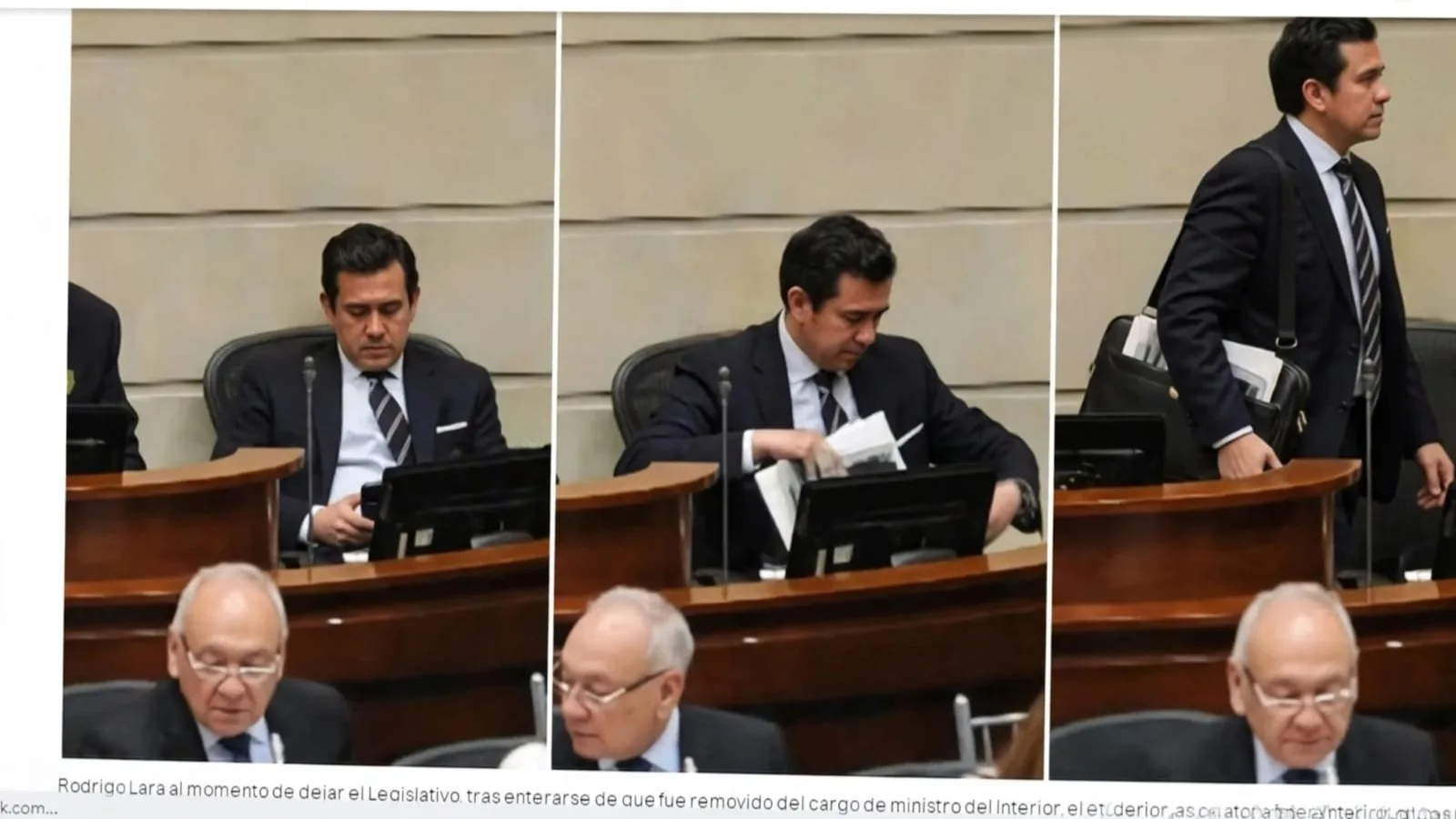 Rodrigo Lara empacó sus cosas y se marchó en pleno debate de ley de sometimiento