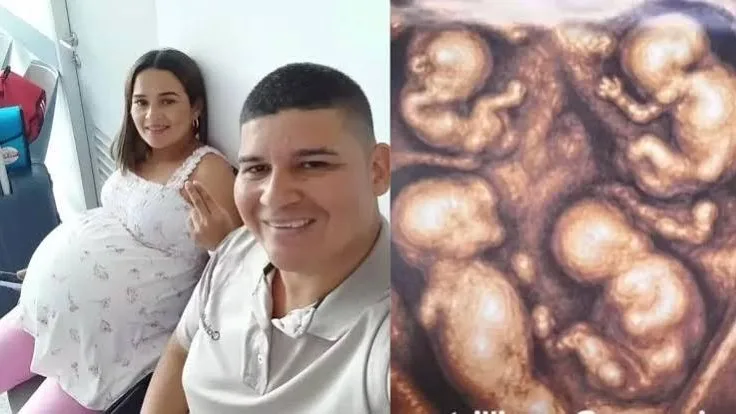 Cuatrillizos genéticamente idénticos nacidos en Medellín: así vivió su padre este momento