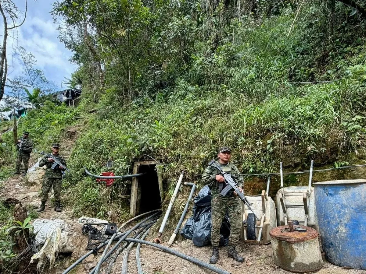 Destruyen 25 unidades de minería ilegal en Antioquia: el golpe supera los $73.000 millones