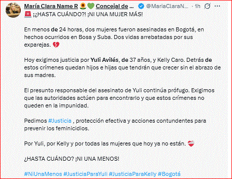 Feminicidio Bogotá