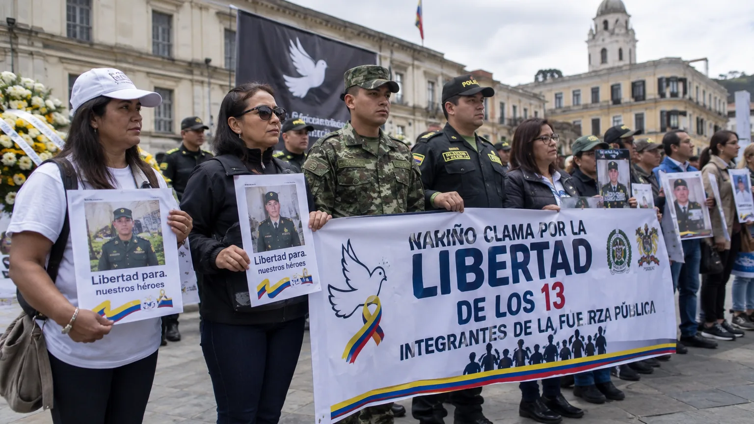ariño clama por la liberación de 13 integrantes de la Fuerza Pública