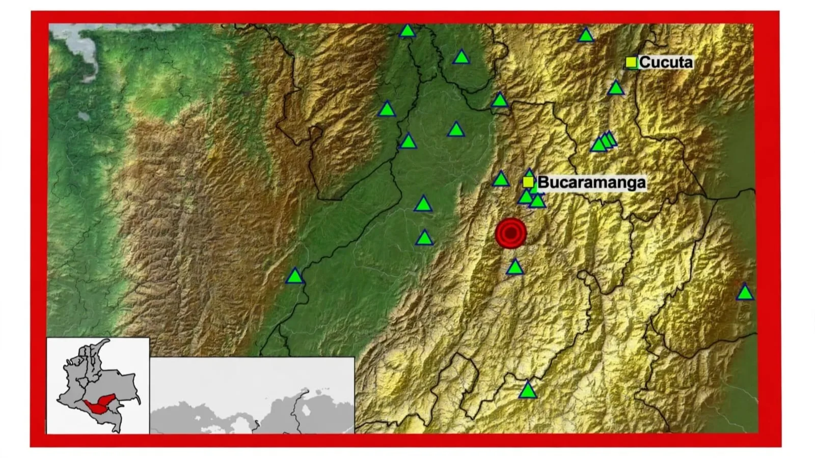 Temblor magnitud 3.5 en Los Santos Santander noche 22 octubre 2026