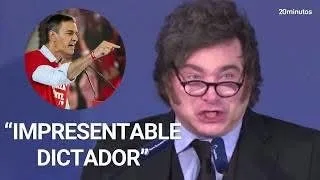 Milei arremete contra Sánchez en Madrid y desata una fuerte polémica política
