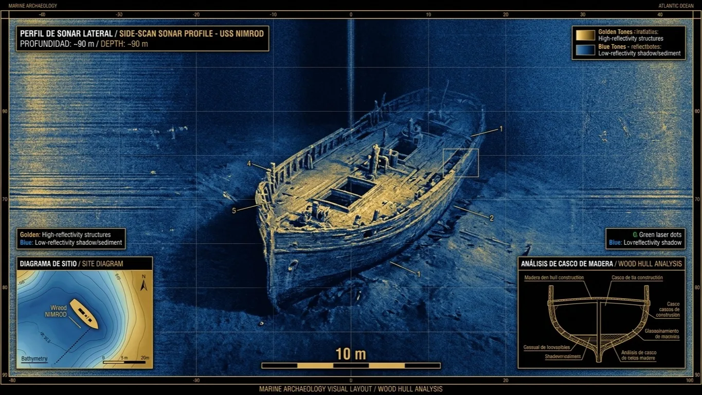 El fin de un misterio: hallan los restos del buque USS Nimrod en el Atlántico