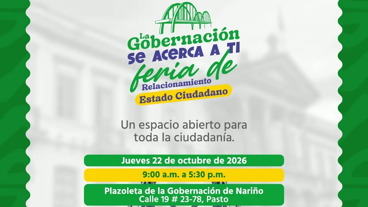 Gobernación de Nariño realizará feria de servicios