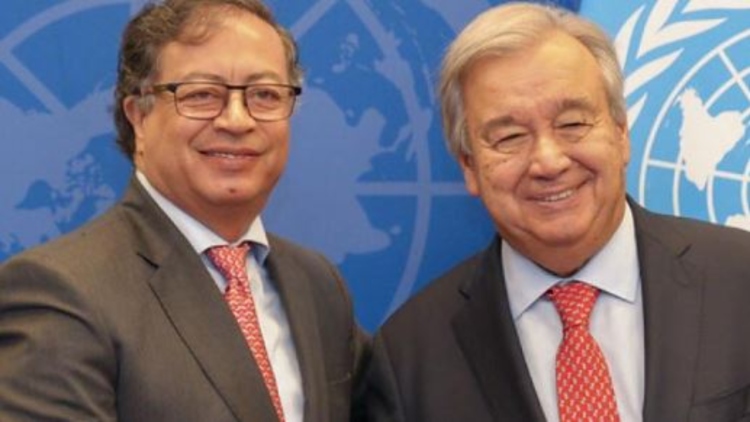 Finalizó el encuentro entre Antonio Guterres, Secretario de la Onu y el presidente de Colombia, Gustavo Petro.