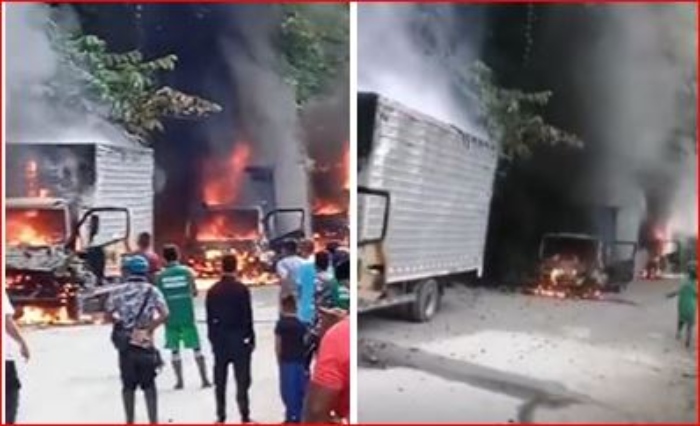 Atentado terrorista- ELN- vía Tadó – Pereira- Quibdó- Camiones- 3Sep-