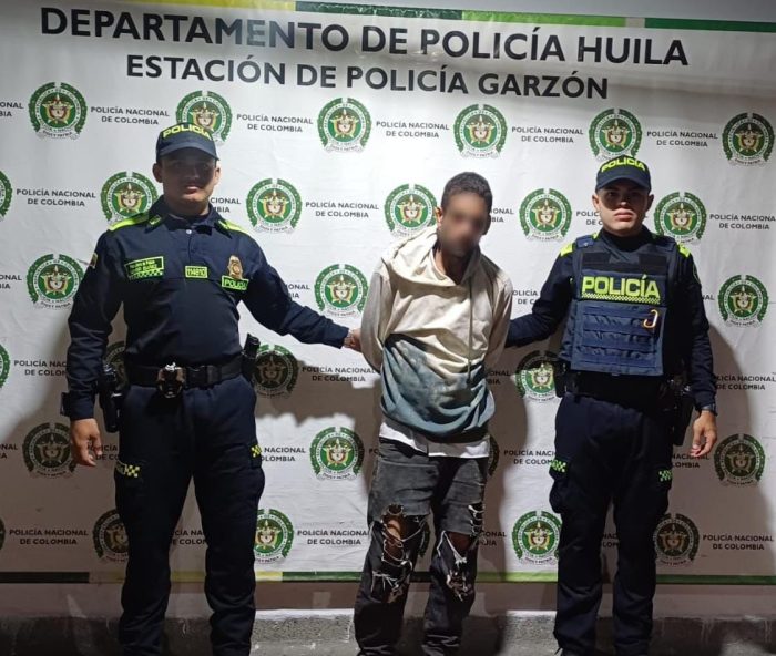 Capturan en Garzón a alias ‘Veneco’ tras robo violento en un establecimiento de café; Policía destaca denuncia ciudadana y rápida intervención.