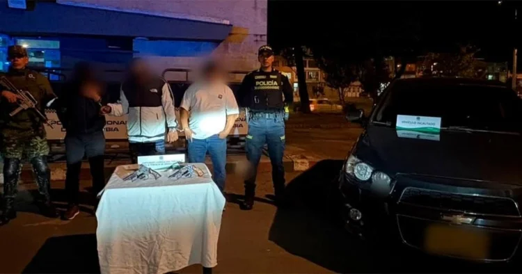 La Policía captura a tres hombres por tráfico de armas en Suba