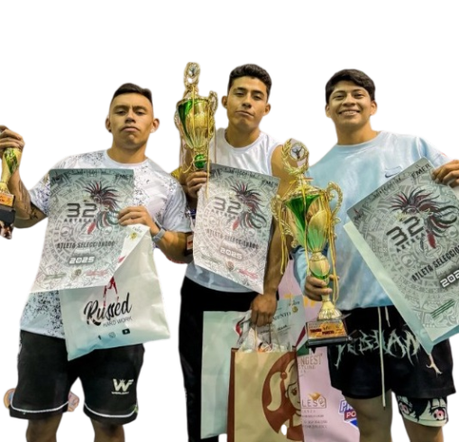 Irvin Morales, Nicolas Silva y Kevin Franco deportistas.