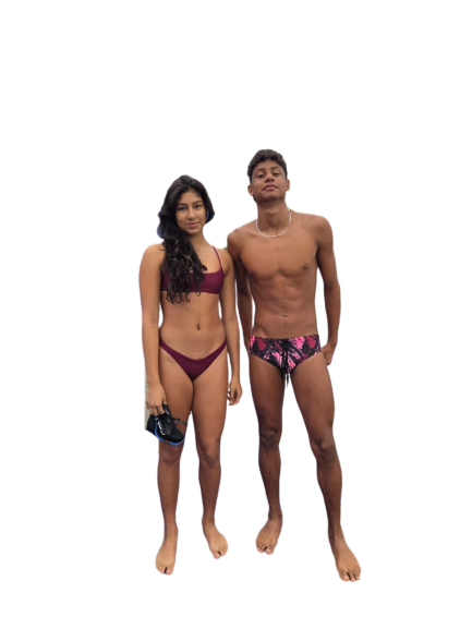 Jesús Rodallega y Oriana Montenegro, nadadores.