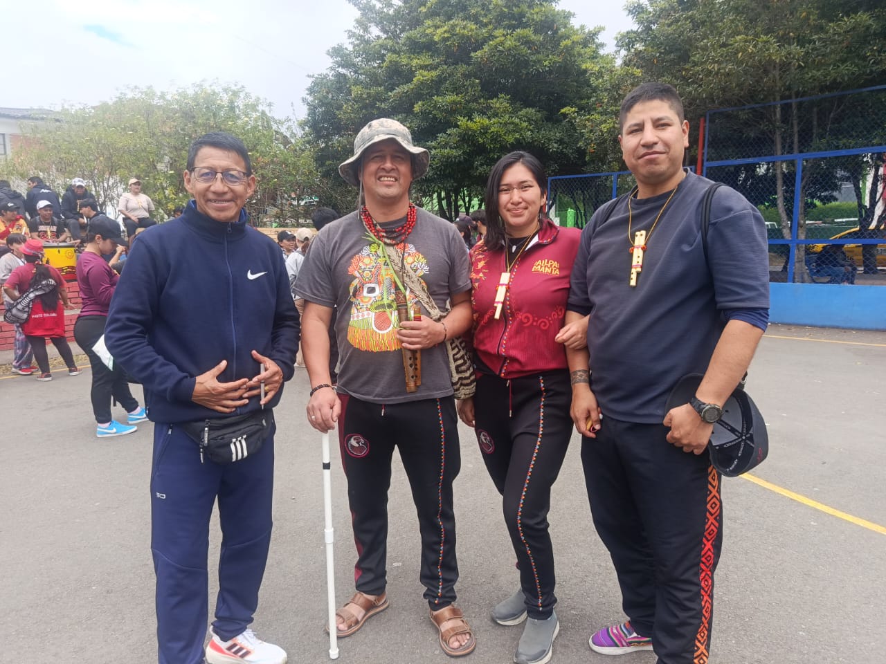 Jhonny Benavides, Mario Aza, Wellington Burbano, Gabriela Díaz, líderes del colectivo.