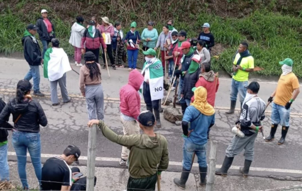 bloqueo en la vía Panamericana