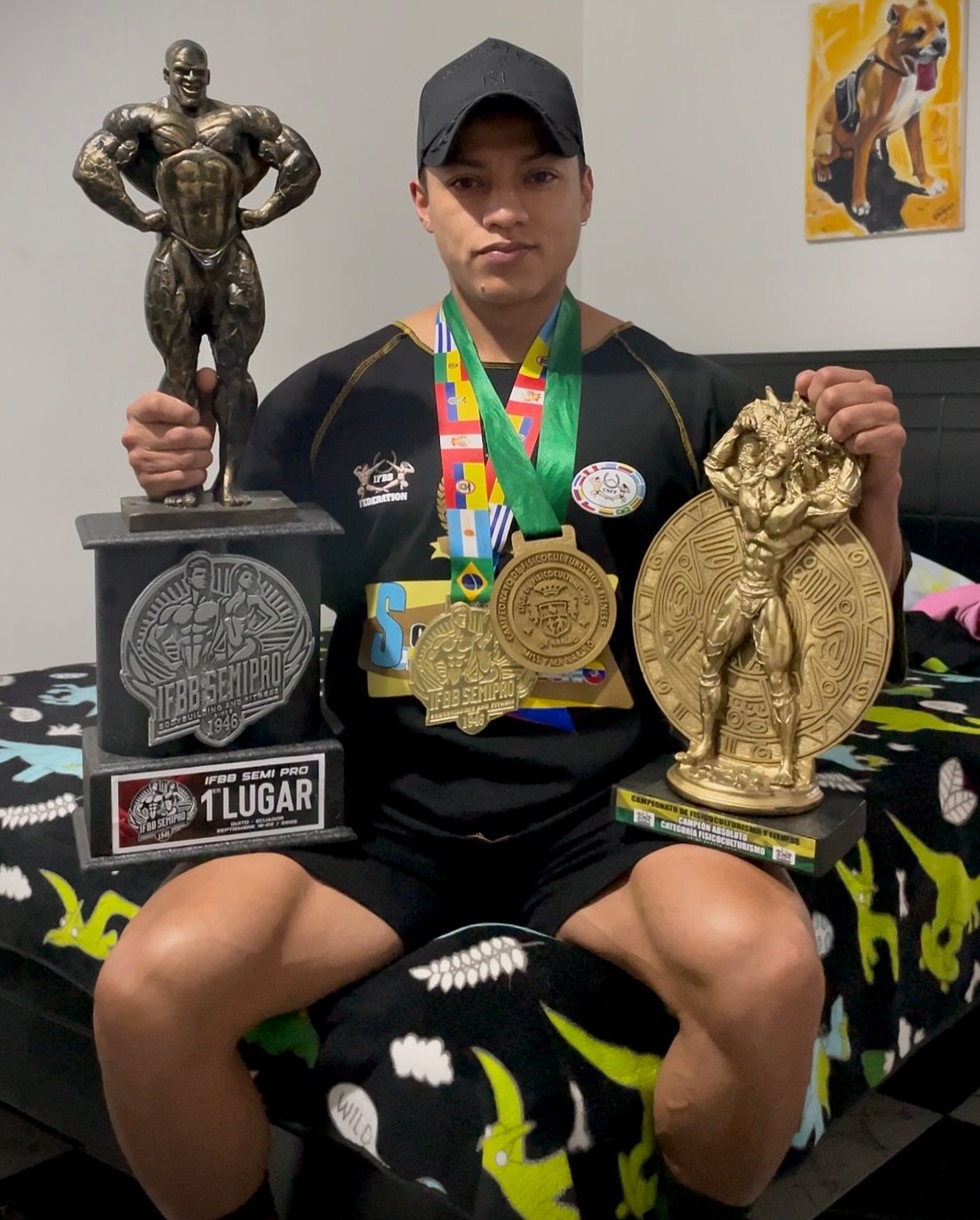 Alexander Velásquez, campeón suramericano de físico-culturismo.